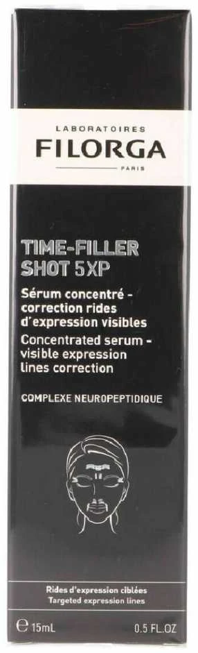 Filorga Time Filler Shot 5XP Concentrated Serum serumas mimikos raukšlių korekcijai, 15 ml