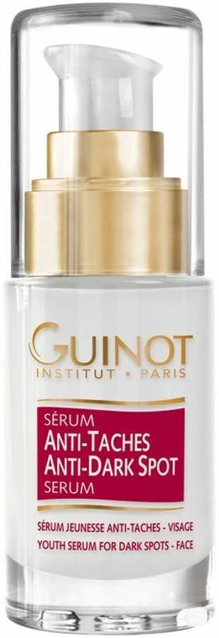 Rinkinys „Guinot“: serumas nuo spuogų, nuo tamsių dėmių, veidui, 23,5 ml + serumas nuo vitamino C, veidui, 1,5 ml