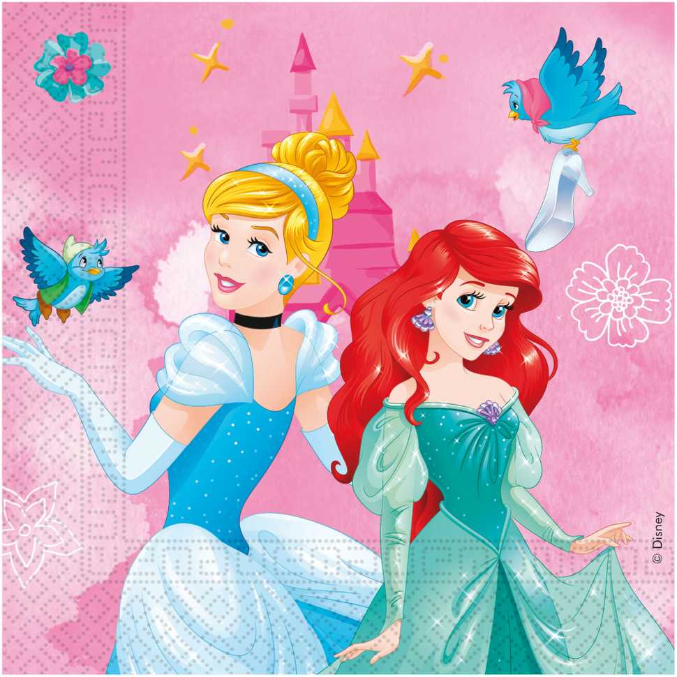 Globos Europe Bv „GoDan Princess Live Story“ popierinės servetėlės, 33x33, 20 vnt.