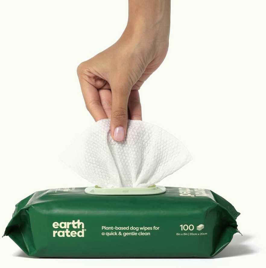 Earth Rated Earth Rated Kompostuojamos servetėlės, bekvapės, 100 vnt