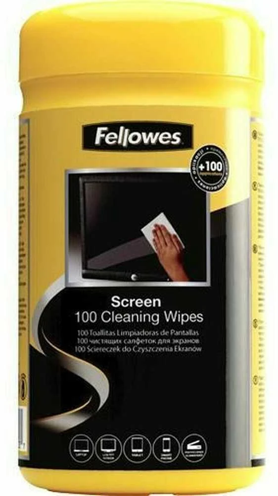 Valiklis Drėgnos servetėlės ekranų valymui Fellowes, 100 vnt. 0401-001