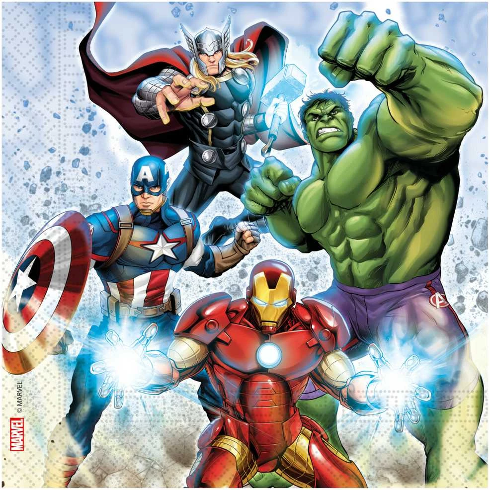 Globos Europe Bv GoDan Serwetki papierowe Avengers 33x33cm 20szt