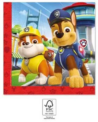 2 sluoksnių popierinė servetėlė 33x33 Paw patrol, 20 vnt. GODAN 95599 GO