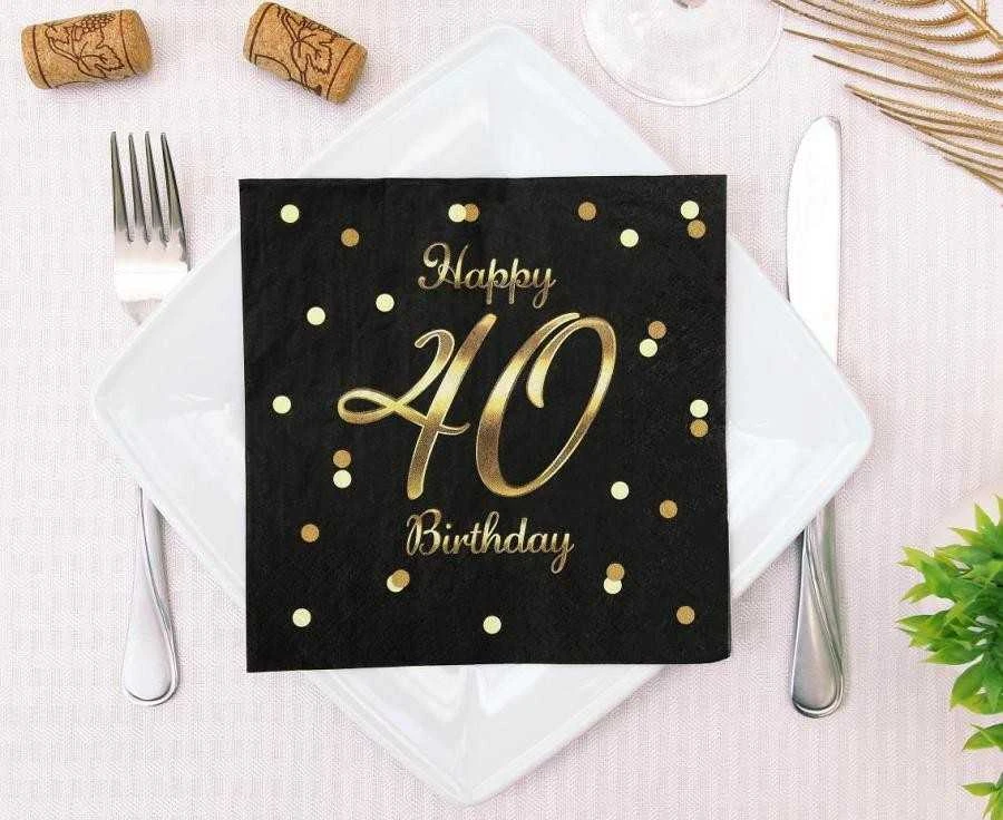 GoDan SERWETKI 40 Birthday 33x33 cm 20 vnt