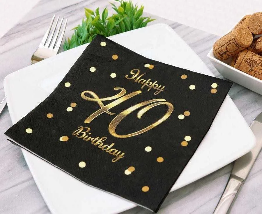 GoDan SERWETKI 40 Birthday 33x33 cm 20 vnt