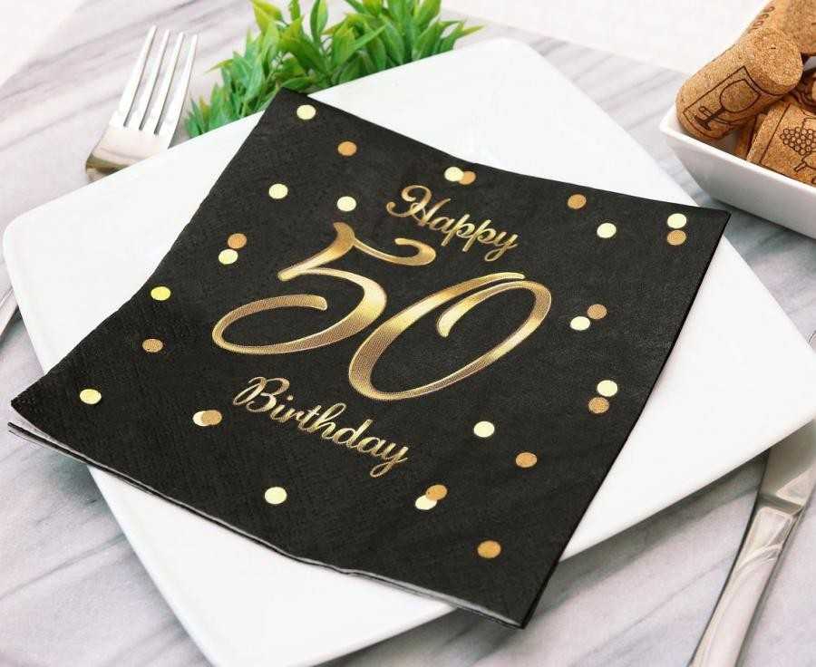 GoDan SERWETKI 50 Birthday 33x33 cm 20 vnt