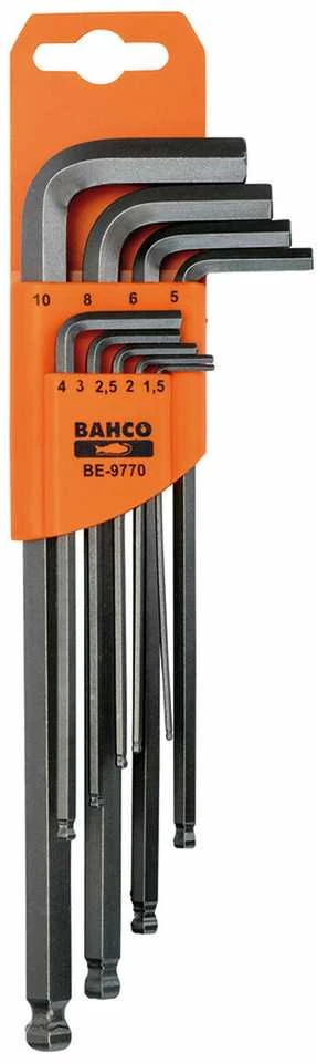Bahco L-formos šešiakampių raktų rinkinys 9vnt 1,5-10mm suapvalintais galais