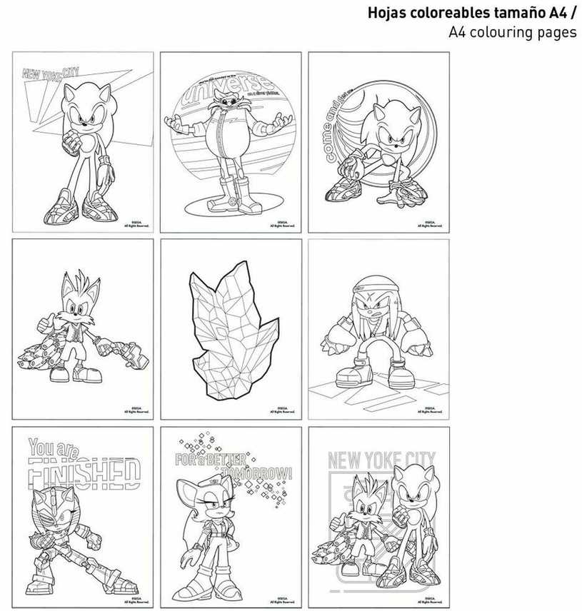 Sonic Ežiuko kanceliarijos rinkinys