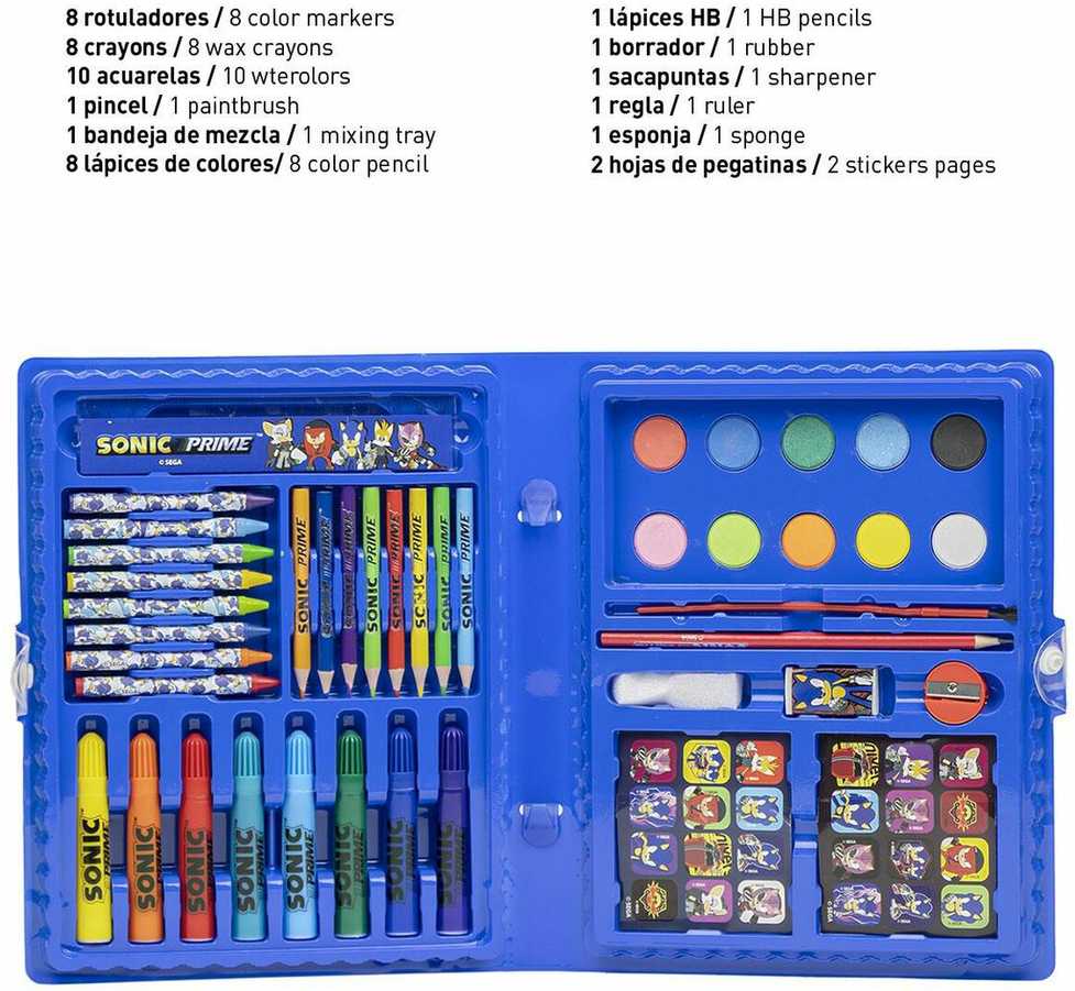 CERDÁ Sonic piešimo priemonių rinkinys lagaminėlyje