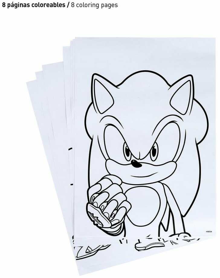 CERDÁ Sonic Prime colouring stationery set