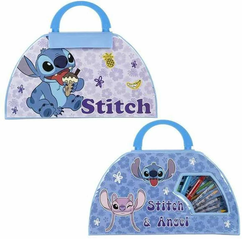 Set de Papetărie Stitch Mėlyna Lagaminas