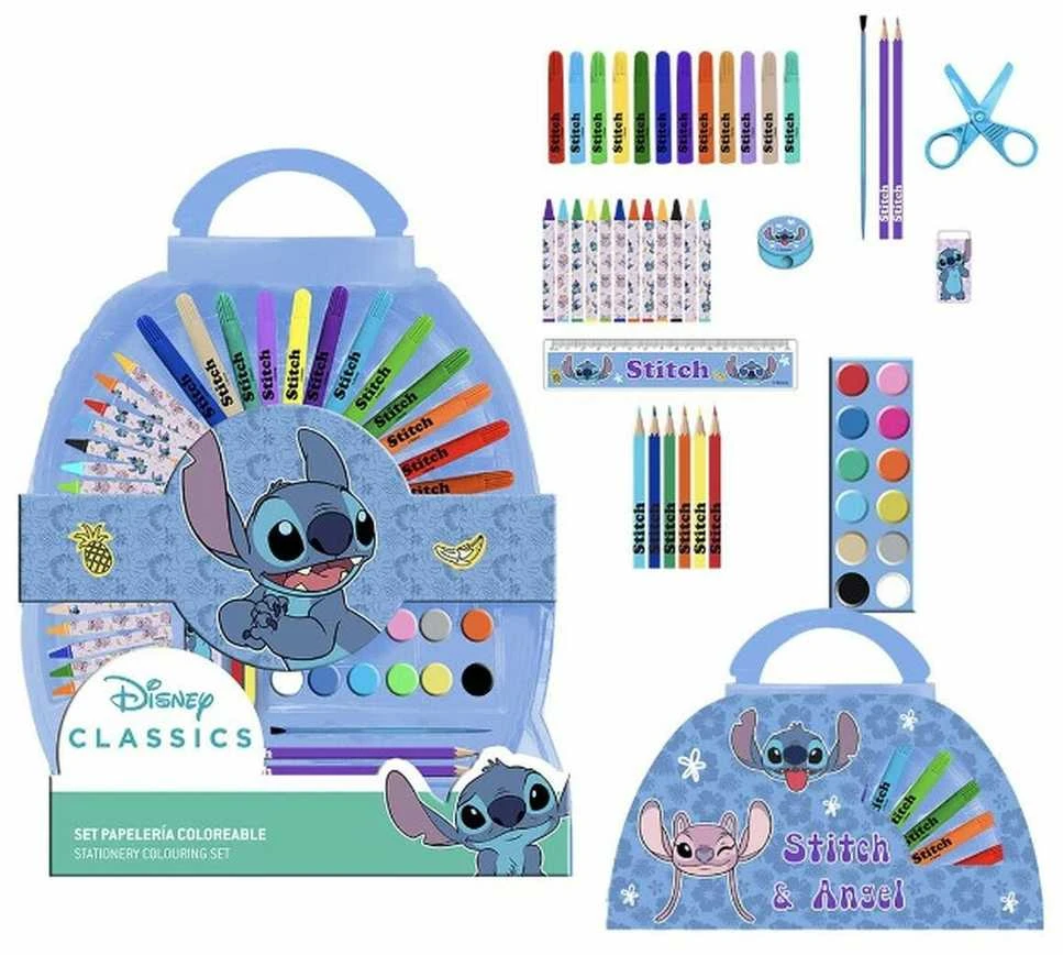 Set de Papetărie Stitch Mėlyna Lagaminas