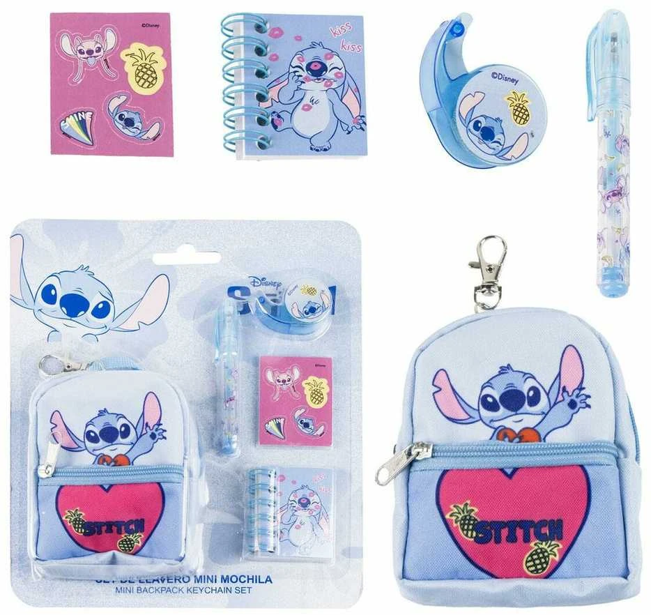 CERDÁ Disney Stitch Stationery mini backpack set