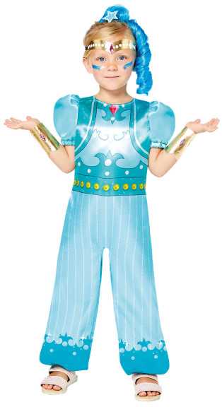 „Shimmer and Shine“ mėlynas kostiumas 3-4 metų vaikams