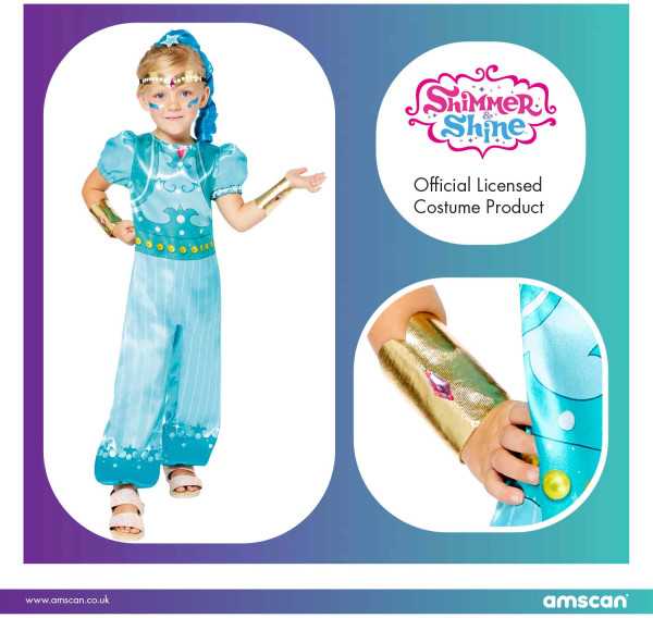 „Shimmer and Shine“ mėlynas kostiumas 4-6 metų vaikams