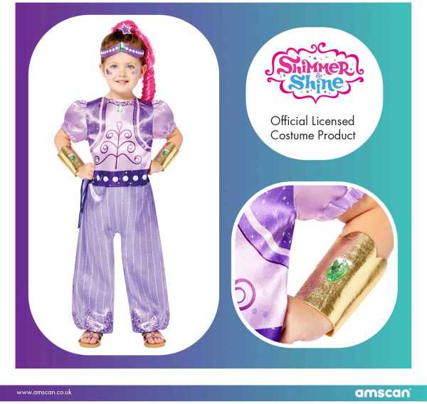 „Shimmer and Shine“ violetinis kostiumas 4-6 metų vaikams