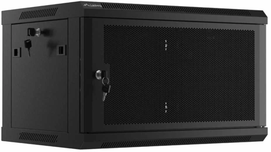 Lanberg pakabinama spintelė 19" 6U 600X450 juoda perforuotos durys