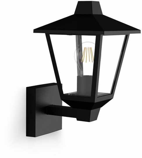 Sieninis šviestuvas Philips Kinno Wall Lights 25W E27 No-bulb, Outdoor wall lighting, Juodas, Metal, IP44, Garden, Patio, I