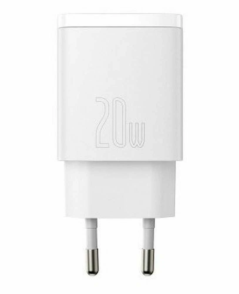 Įkroviklis Baseus Compact Quick Charger 20W USB-C/USB-A baltas CCXJ-B02