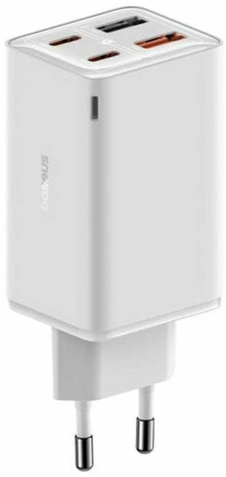 Baseus GAN6 Pro greitas įkroviklis, 2xUSB-C + 2xUSB, 65W (balta)