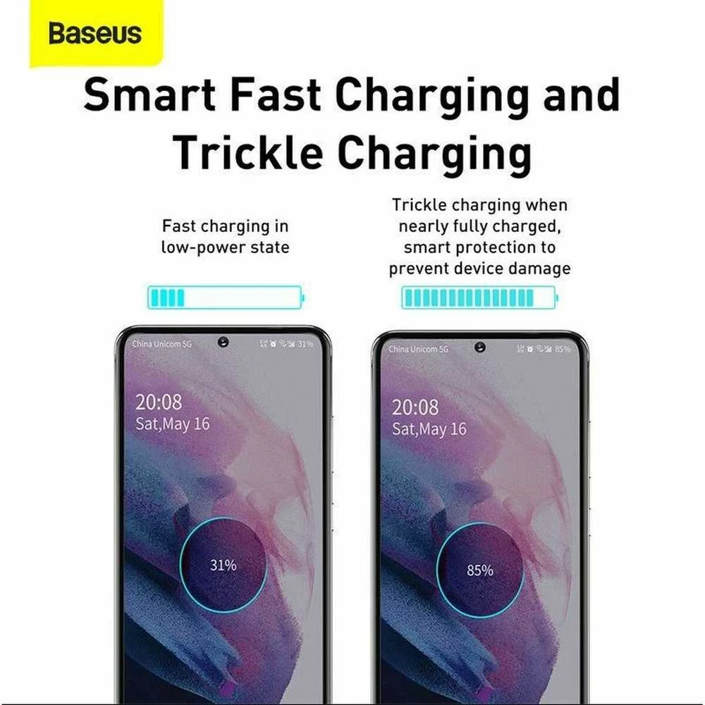 Baseus Super Si greitas įkroviklis 1C 25W su USB-C - USB-C kabelis 1m - Juodas