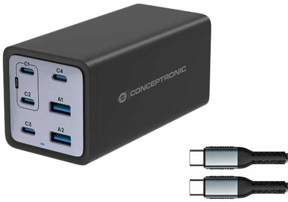 Carruzzo Conceptronic OZUL06BE mobiliojo įrenginio kroviklis Universalus Juoda AC Spartusis įkrovimas Vidaus
