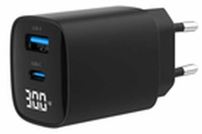 Gembird USB QC3.0 Type-C 30W PD LCD juodas