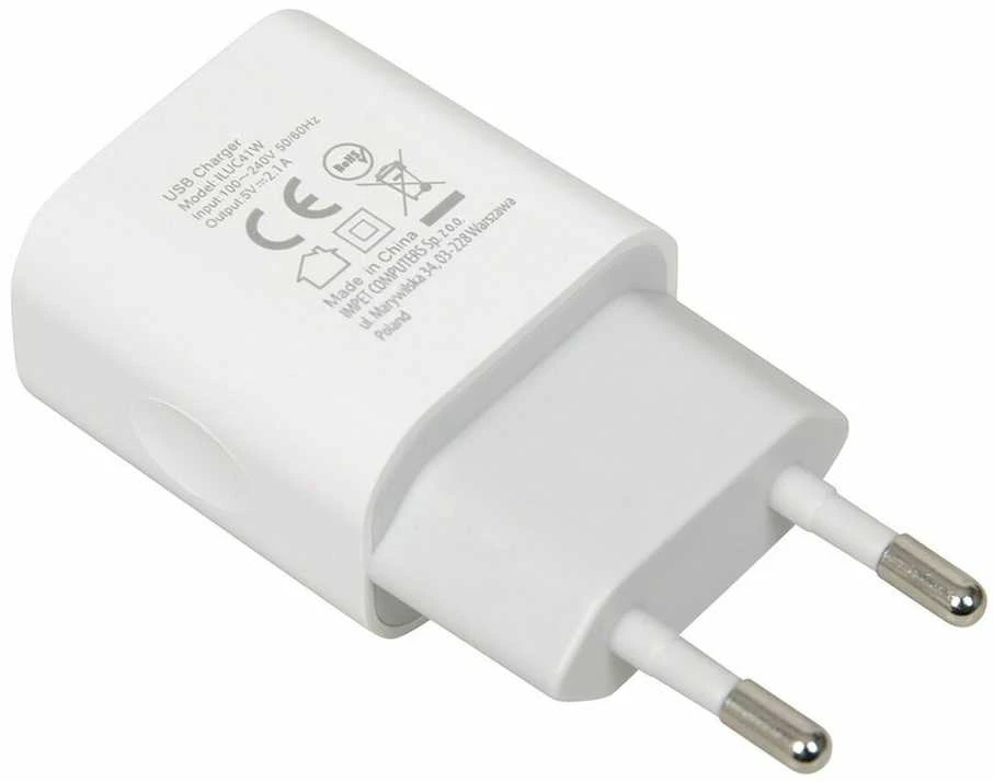 Maitinimo pakrovėjas iBOX C-41 USB 2A, 1 USB prievadas, microUSB laidas, Baltas