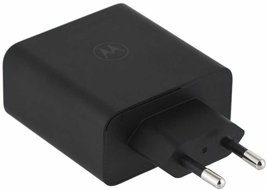 Motorola TurboPower kelioninis įkroviklis USB-C 125W su USB-C/USB-C kabeliu juodos spalvos