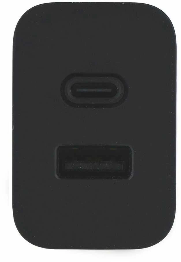 Įkroviklis Motorola TurboPower 50W dvigubas USB-C/USB-A su USB-C laidu 1m juodos spalvos