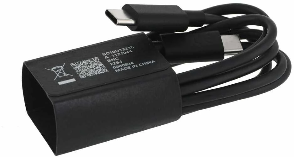 Įkroviklis Motorola TurboPower 50W dvigubas USB-C/USB-A su USB-C laidu 1m juodos spalvos
