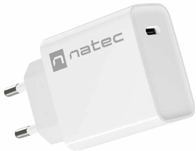 NATEC USB įkroviklis Ribera USB-C Maitinimas 20W baltas