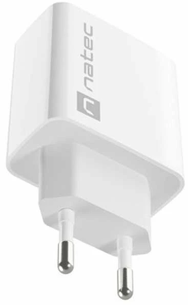 NATEC USB įkroviklis Ribera USB-A+USB-C Maitinimas 20W baltas
