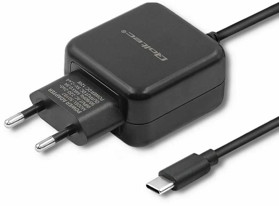 QOLTEC ikroviklis 12W 5V 2.4A USB tipa C juodas