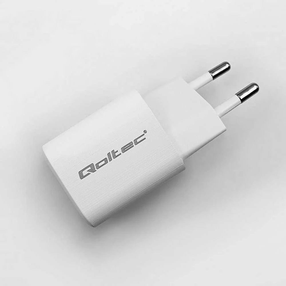QOLTEC 50763 GaN ULTRA 35W įkroviklis / 5-20V / 2,25 3A / 1 x USB tipo C PD / 1x USB / Baltas