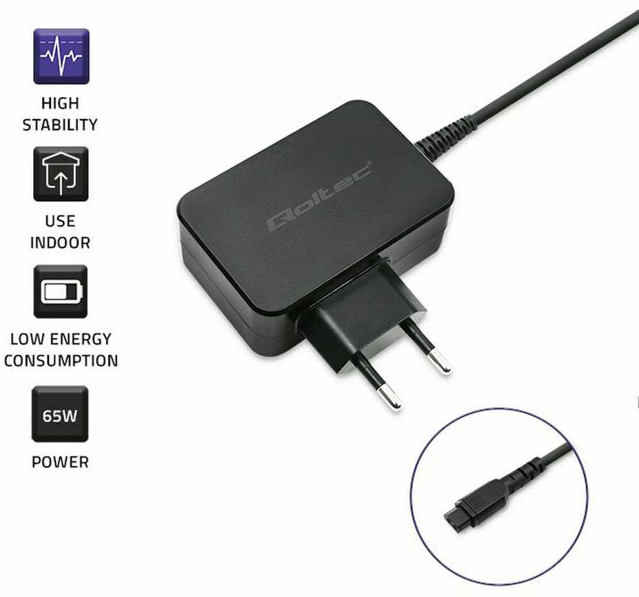 QOLTEC 51027 įkroviklis 65W / 5-20,3V / 2-3,25A / USB tipas C / PD