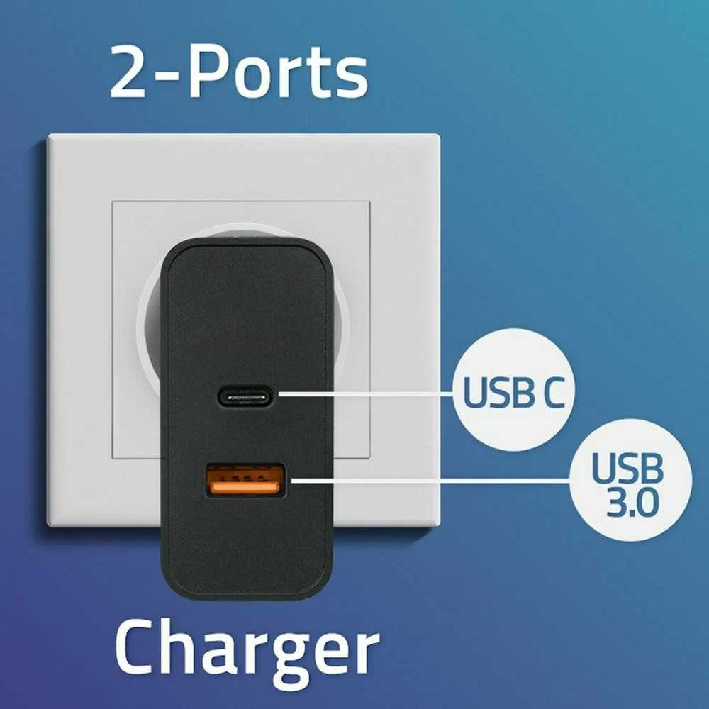 Įkroviklis - Qoltec 52380 65W PD USB-C & USB Juodas