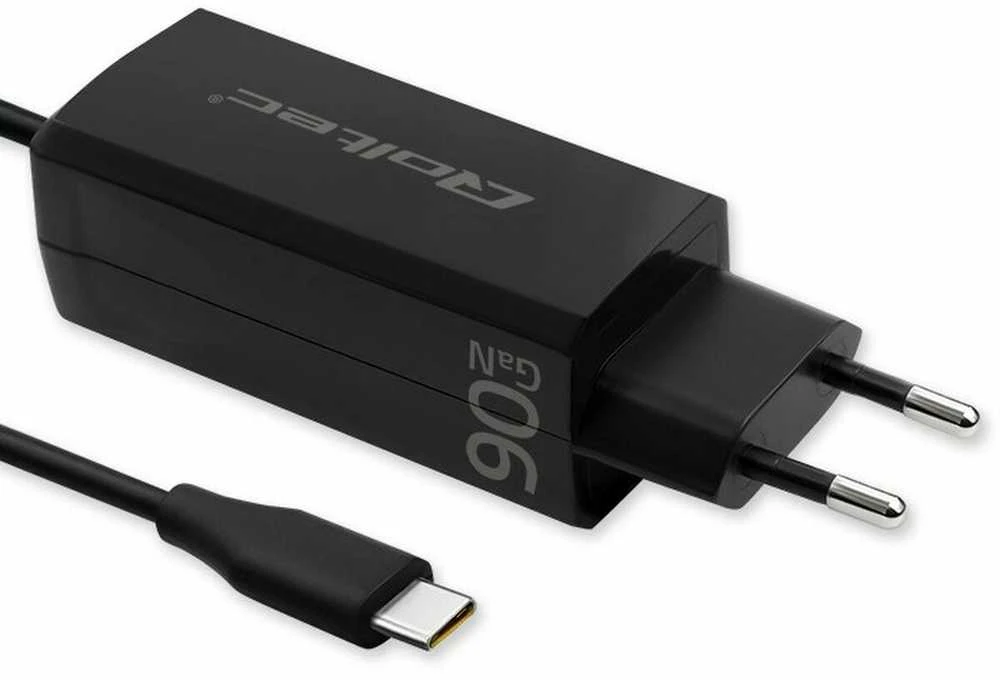 „Qoltec 52420“ 90 W „GaN“ itin greitas įkroviklis | 5–20 V | 3–4,5 A | USB-C 3.1