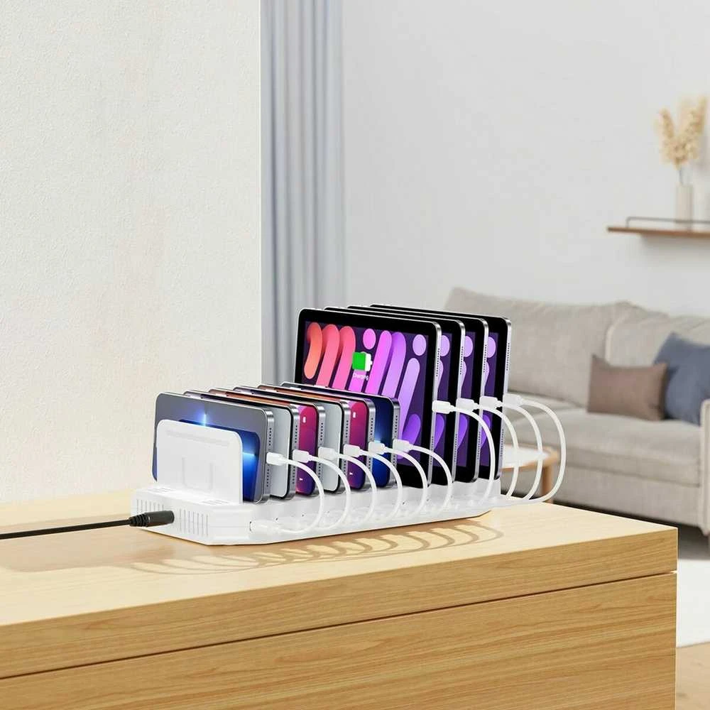 Unitek įkrovimo stotelė 10xUSB 2.4A 60W balta