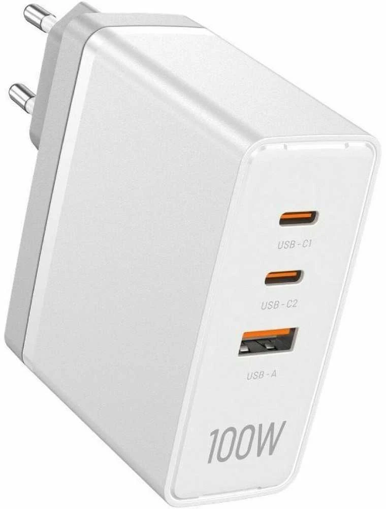 Vention Sieninis įkroviklis, ventiliacija, FEGW0-EU, 2xUSB-C, USB-A, 100W/100W/30W, GaN (balta)