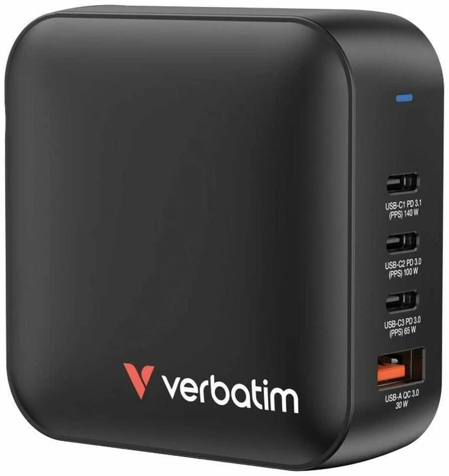 Verbatim 165W įkroviklis su keturiomis USB jungtimis