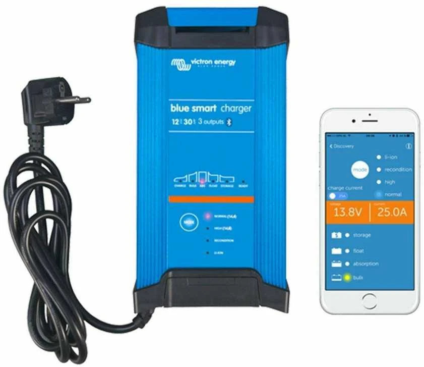 Baterijų Įkroviklis - Victron Energy Mėlyna Smart IP22 12V 30A Bluetooth Juodas