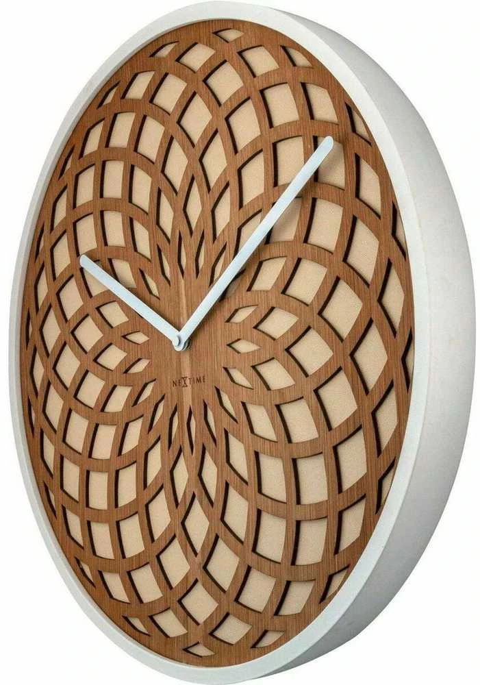 Laikrodis NEXTIME 3149BE. Laikrodis ścienny, Kolor ruda. Unisex.