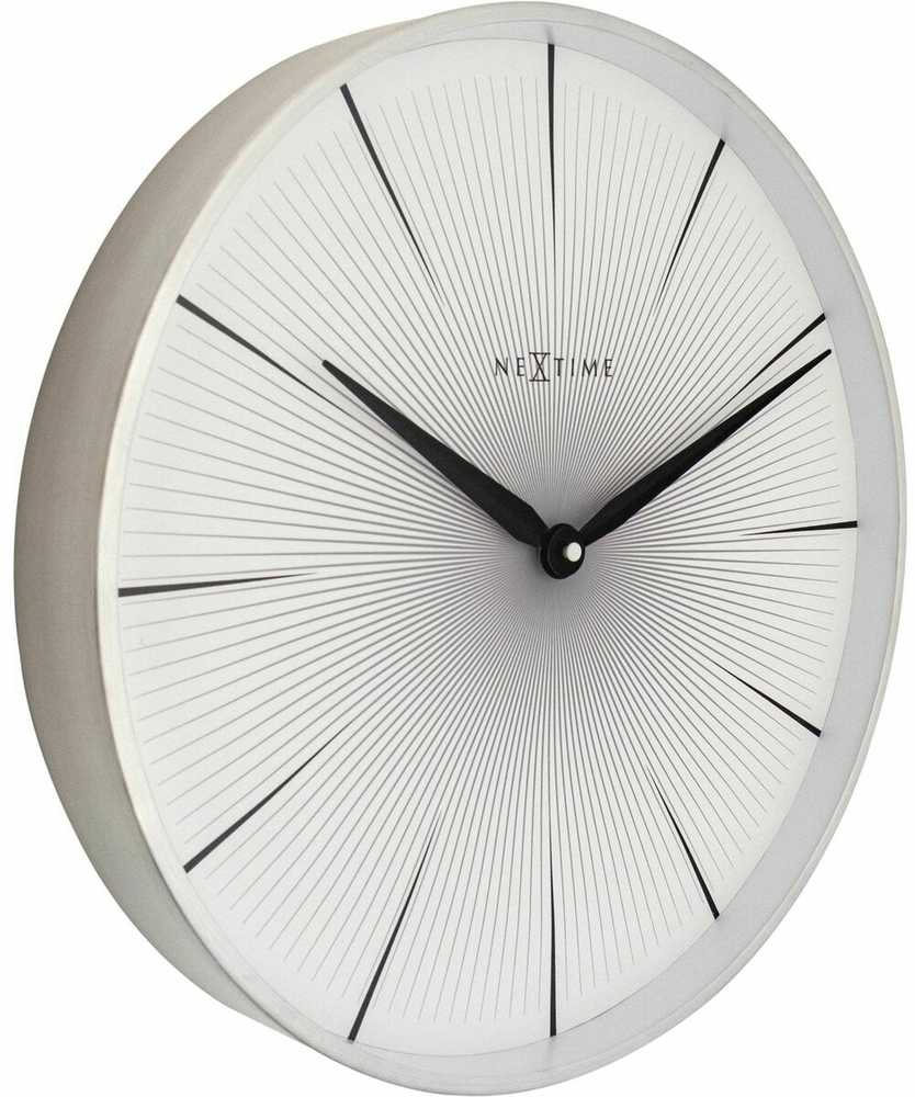 Laikrodis NEXTIME 3511WI. Laikrodis ścienny, Kolor pilka. Unisex.