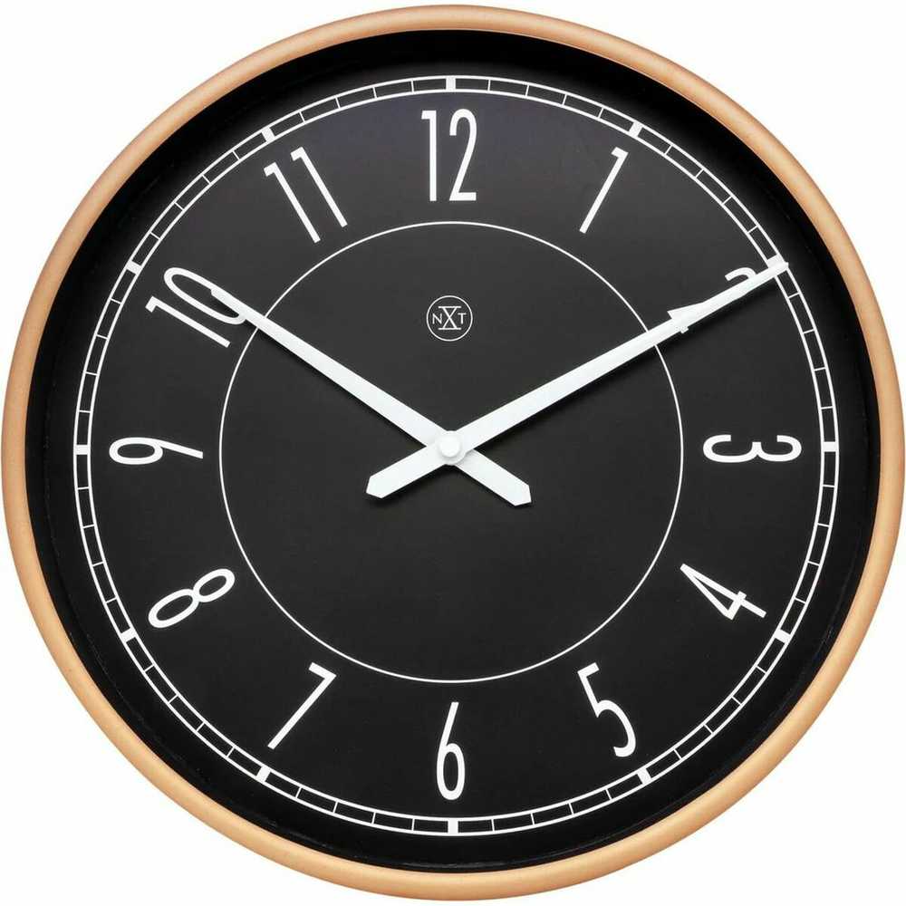 Laikrodis NEXTIME 7331. Laikrodis ścienny, Kolor juoda. Unisex.