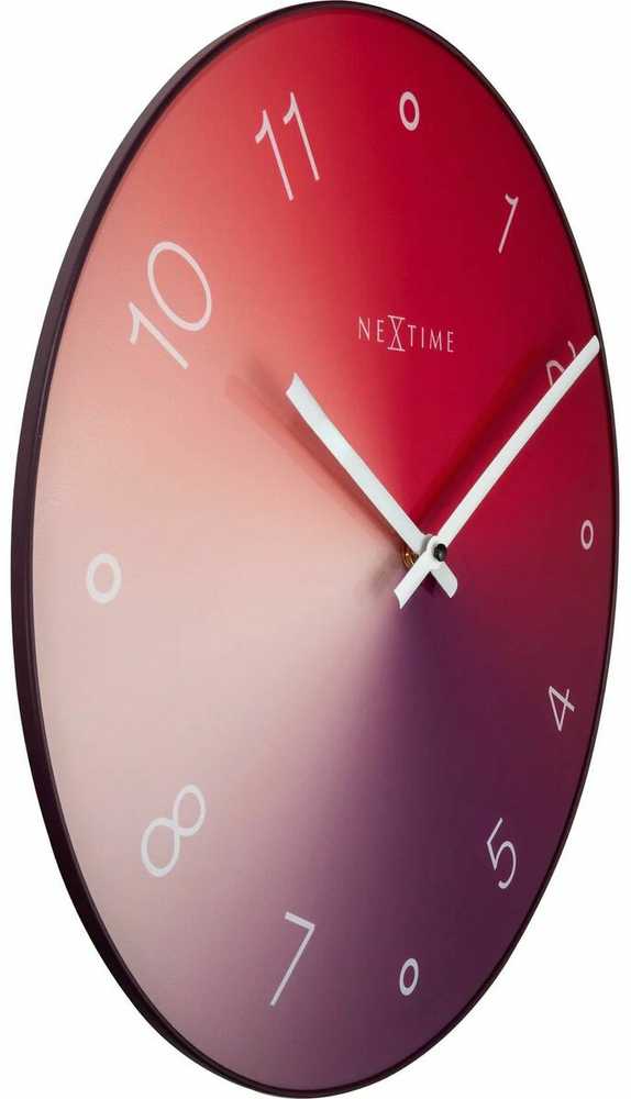Laikrodis NEXTIME 8194RO. Laikrodis ścienny, Kolor raudona. Unisex.