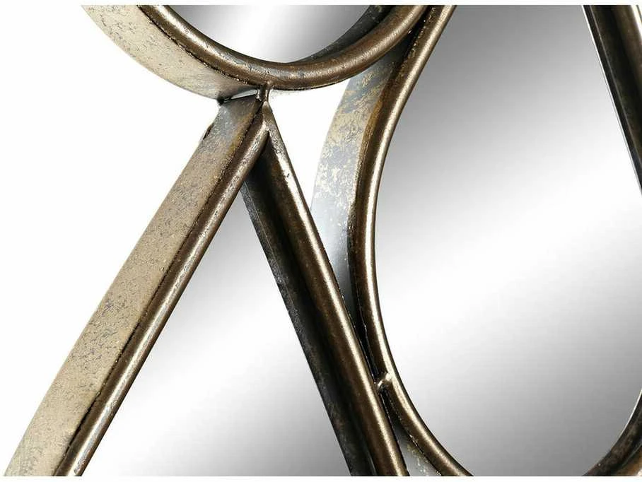 Sieninis veidrodis DKD Home Decor Veidrodis Auksinis Metalinis (40 x 2,5 x 100 cm)
