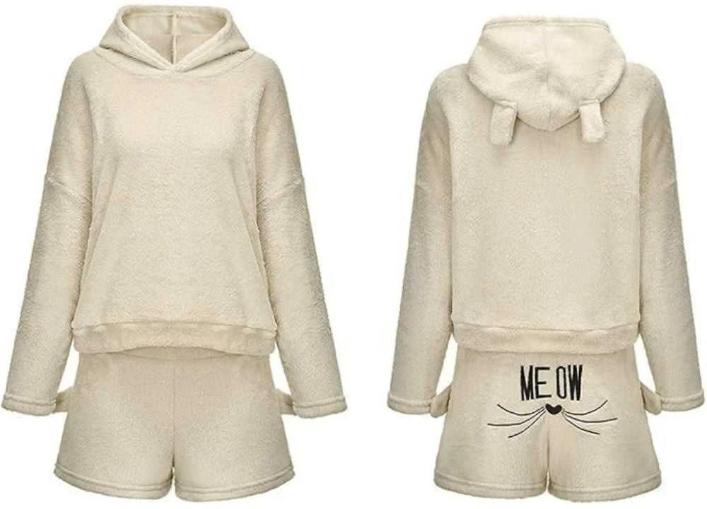 Moteriška šilta pižama su gobtuvu, XL