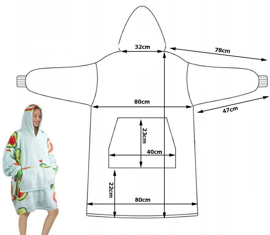 Šiltas oversize pledas