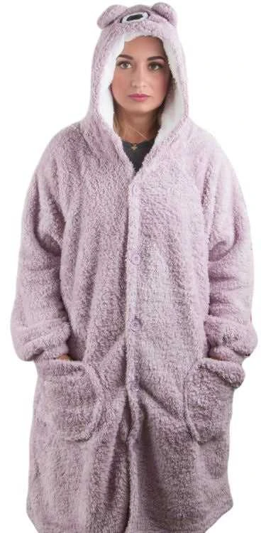 Minkštas ir šiltas oversize pledas su gobtuvu, violetinis